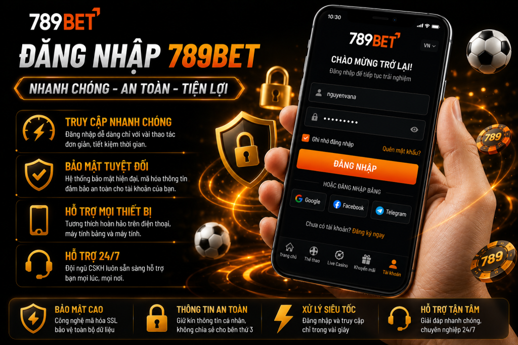 Người dùng đăng nhập 789BET trên điện thoại