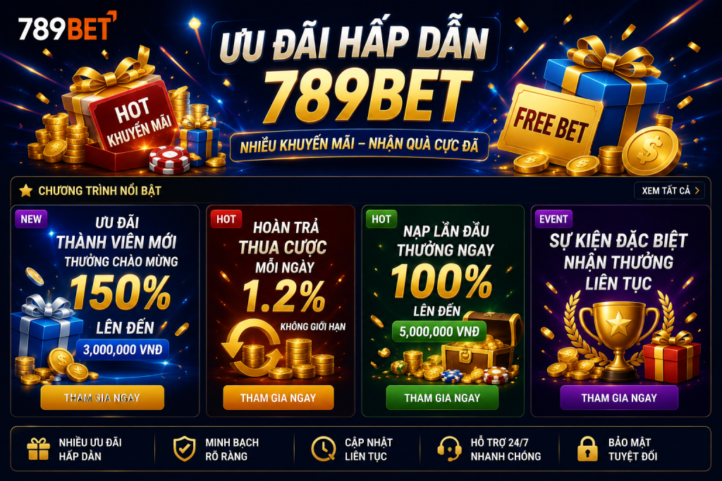Chương trình ưu đãi nổi bật tại 789BET