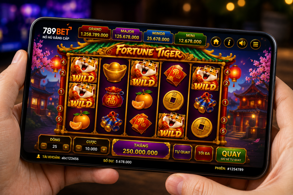 Người chơi trải nghiệm nổ hũ 789BET trên điện thoại
