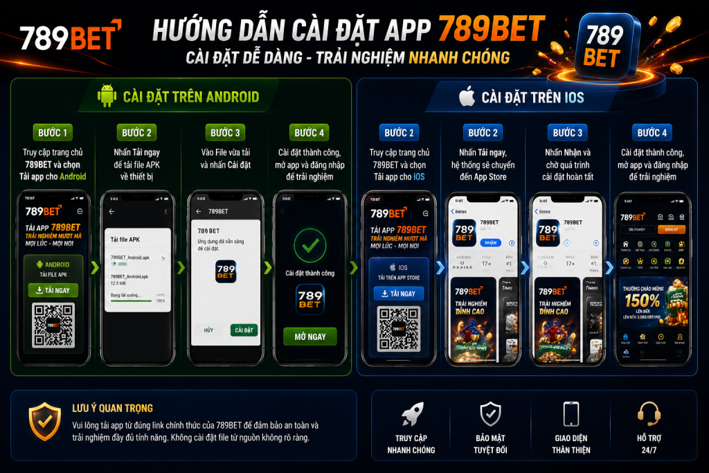 Hướng dẫn cài đặt app 789BET trên điện thoại