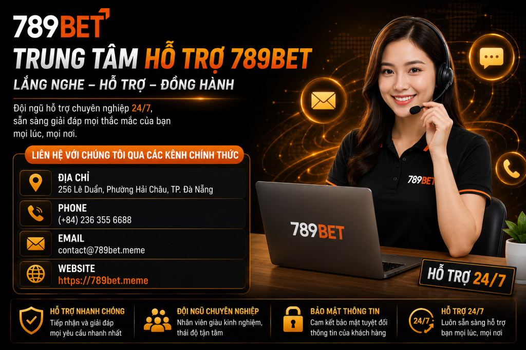 Giao diện trung tâm hỗ trợ 789BET