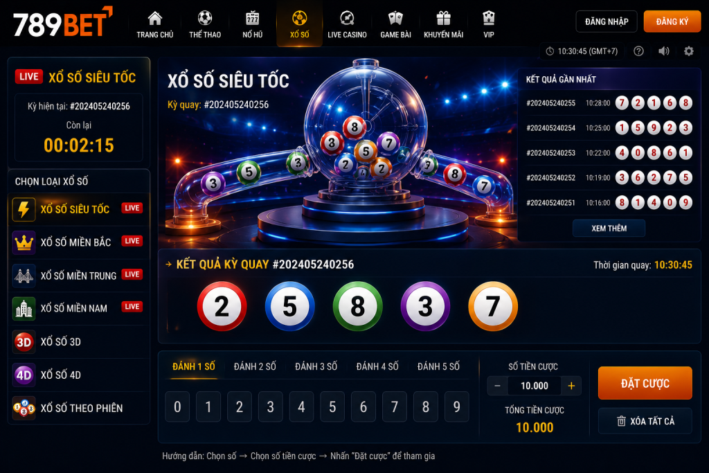 Phiên quay xổ số nổi bật tại 789BET